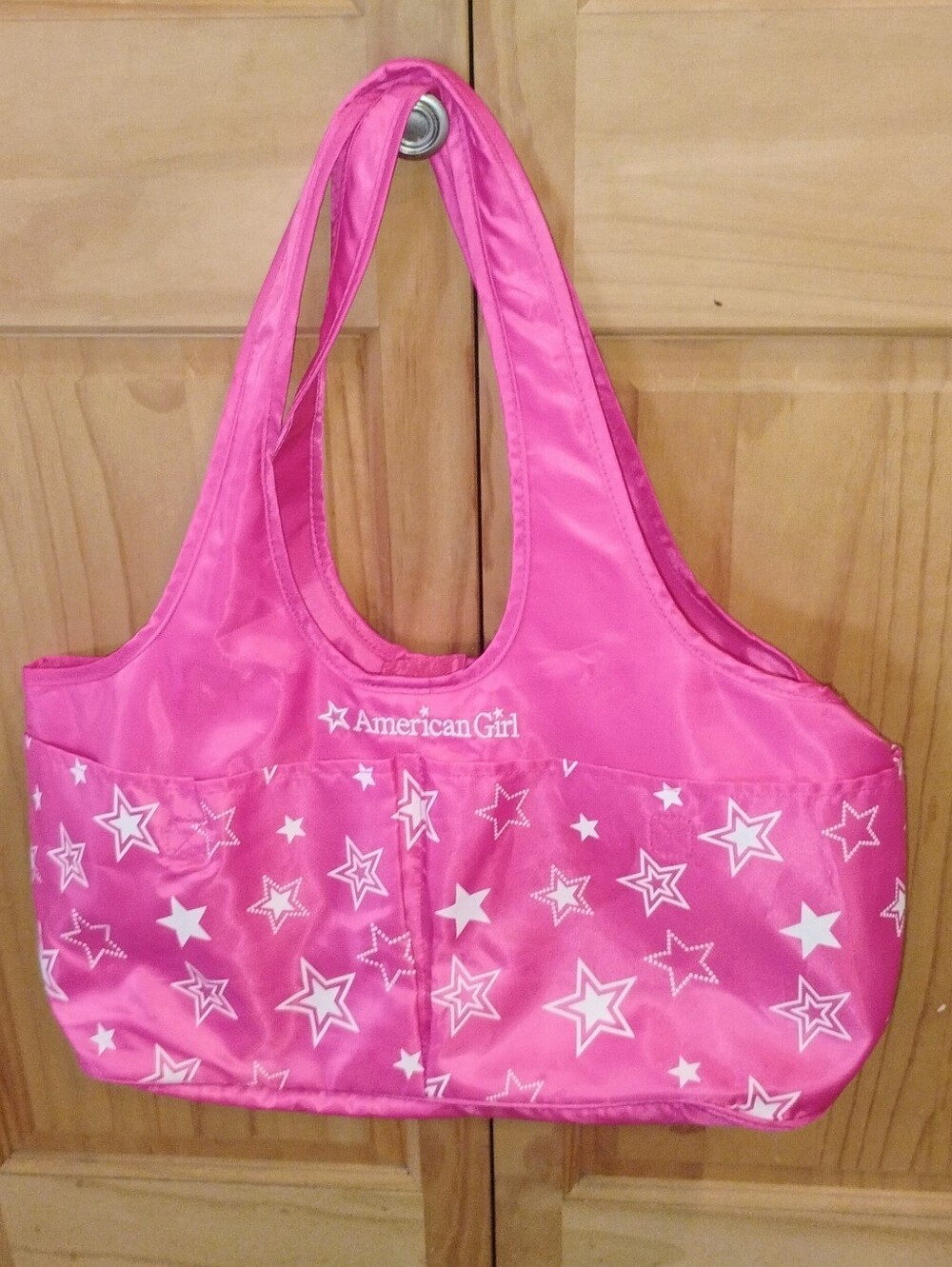 American Girl Hot Pink Star-Print Tote